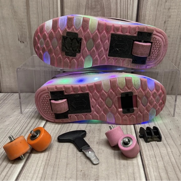 Aimoge Sport Size 36 US 4 Light Up Roller Skate Sneakers Shoes Sparkly Pink - Picture 7 of 8